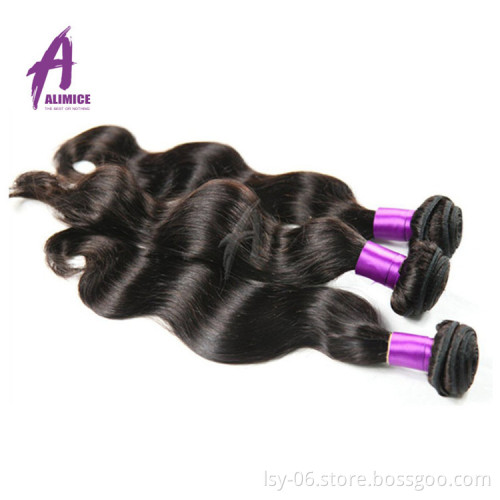 Tangle free Shedding free Malaysian Virgin Remy Body wave human hair bundles